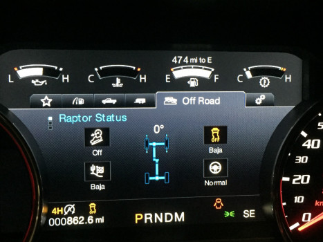 Raptor Off Road Display