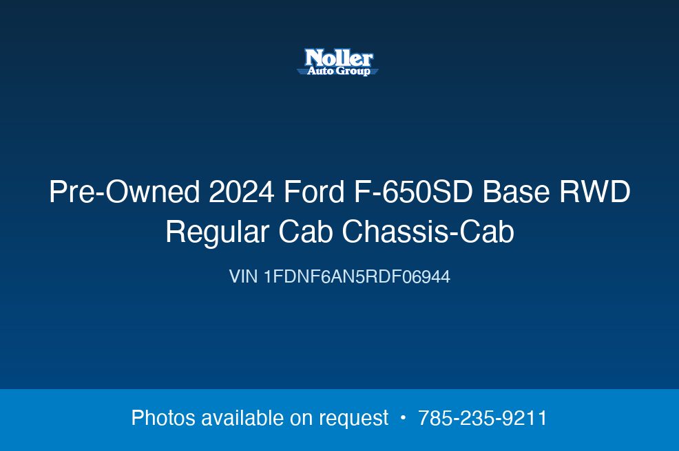 Pre-Owned 2024 Ford F-650SD Base RWD Regular Cab Chassis-Cab