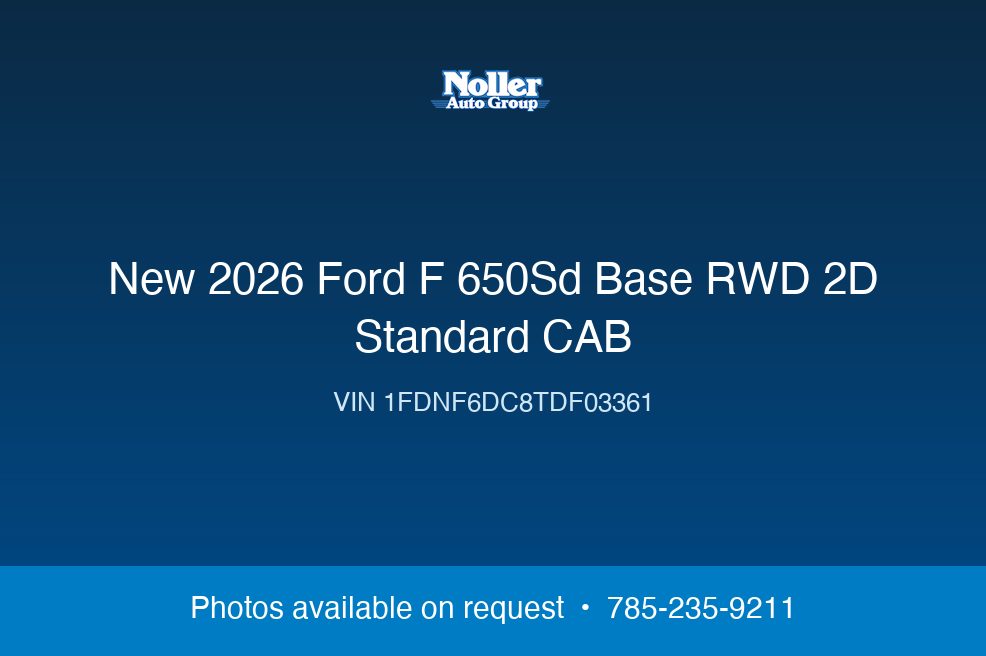 2026 Ford F-650Sd Base RWD 2D Standard Cab