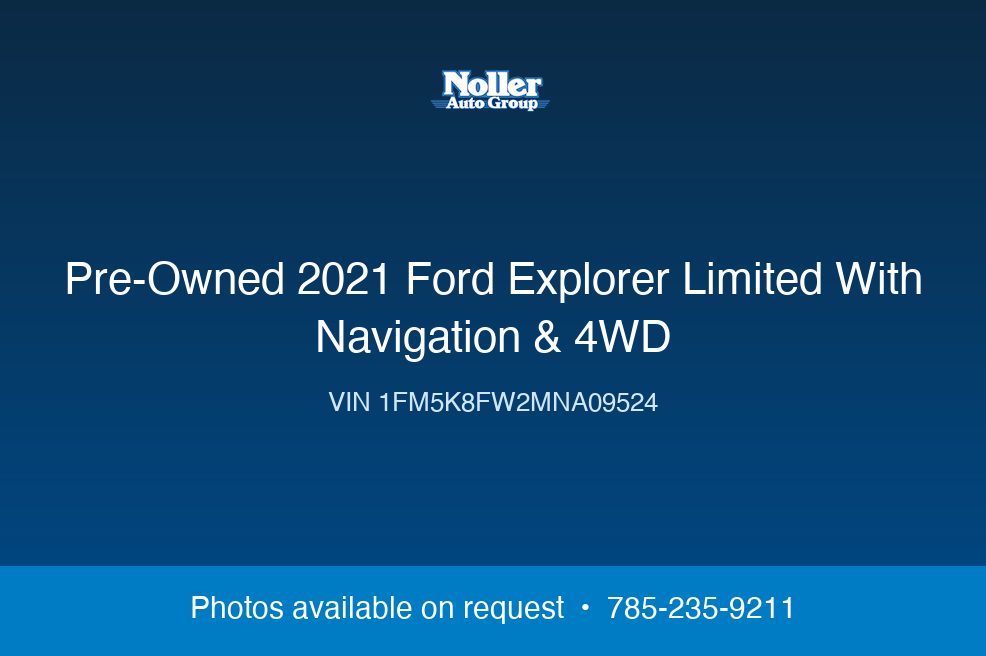 2021 Ford Explorer Limited With Navigation & 4WD