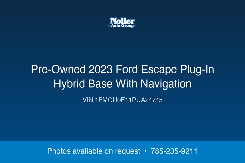 2023 Ford Escape Plug-In Hybrid Base With Navigation