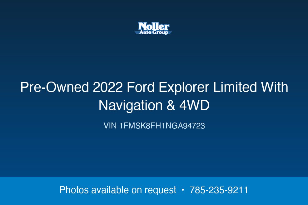 2022 Ford Explorer Limited With Navigation & 4WD