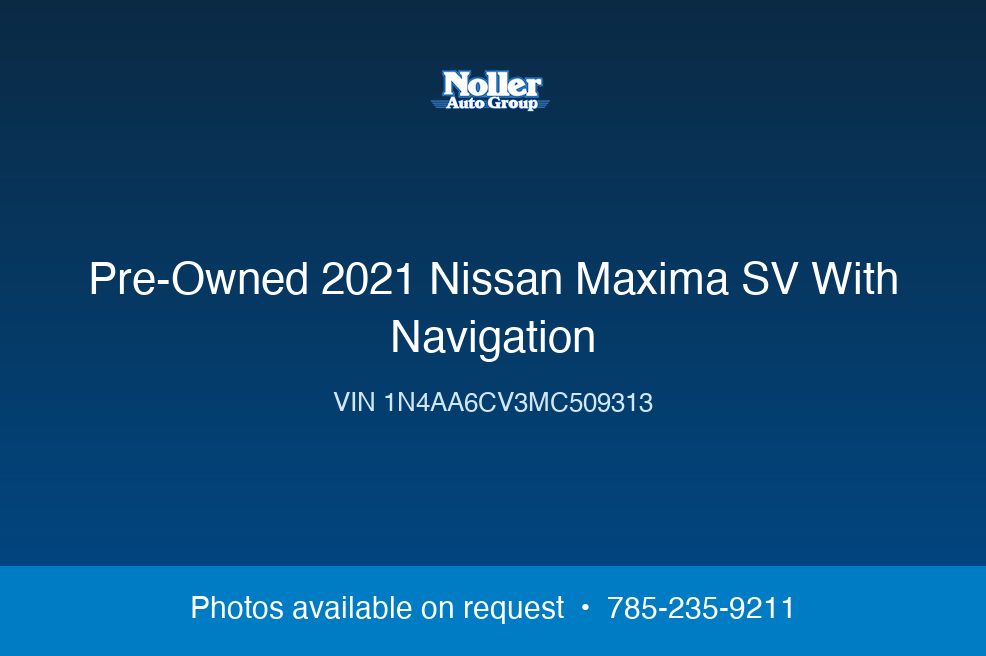 Pre-Owned 2021 Nissan Maxima SV With Navigation