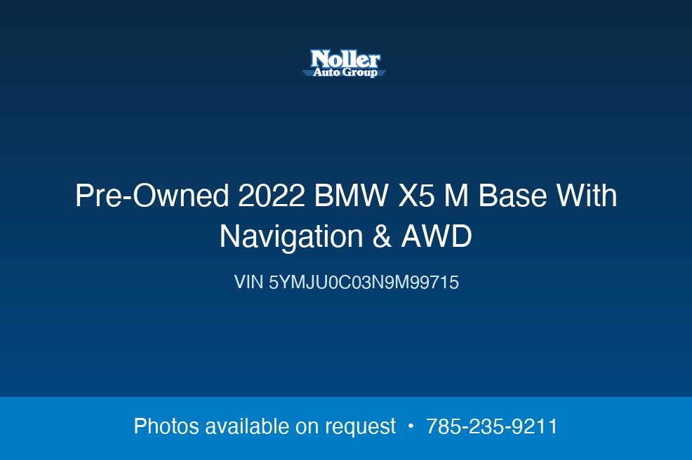 2022 BMW X5 M Base With Navigation & AWD